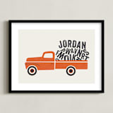 "Heavy Load" - Personalized Art Print in Tangerine by Karidy Walker - Framed