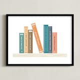 "Your Story" - Personalized Art Print in Pumpkin by Oma N. Ramkhelawan - Framed