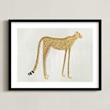 "Spots" - Art Print in Buff Orange by Megan Zang - Framed