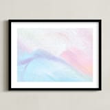 "Pastel Mountains" - Art Print in Berry by AYR - Framed
