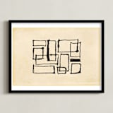 "Abtangular" - Art Print in Deep Ink by Sydney Newsom - Framed