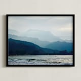 "Dreamy Surf" - Art Print in sea green blue by Sea and Sky - Framed