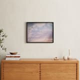 "Dark Clouds at Sunset" - Art Print in Sunset pink by Carol Schiraldi - In a Room
