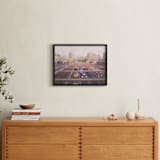 "Brooklyn Bridge Abstract" - Art Print in Blush by Ann Hudec - In a Room