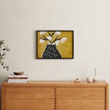 "Drawn to Bloom " - Art Print in Mustard by Tanya Lee Design - In a Room