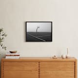"Foggy Basketball Court" - Art Print in Asphalt by Becky Nimoy - In a Room