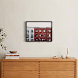 "Windows of Dublin" - Art Print in Red Brick by Monday Project - In a Room