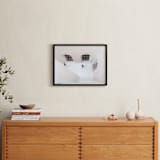 "look DOWN" - Art Print in white by Gail Schechter - In a Room