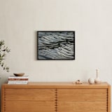 "Wave Forms" - Art Print in grey blue green by Sea and Sky - In a Room