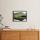 "Green Reflections Connemara Ireland" - Art Print in moss green by Eva Marion - In a Room