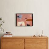 "HEMLOCK & HENNA" - Art Print in salmon by Keren Toledano - In a Room
