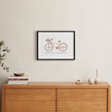 "Beach Cruiser" - Personalized Art Print in Blush by Karidy Walker - In a Room