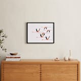 "Flyymingos" - Art Print in Blush by Anee Shah - In a Room