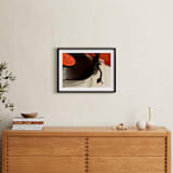 "Put The Needle On The Record" - Art Print in Retro Red by Jonathan Brooks - In a Room