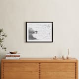 "Beach Dog" - Art Print in Pebble by Leslie Le Coq - In a Room