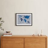 "Nautical Map" - Art Print in Soft Blue by Carrie Cantwell - In a Room