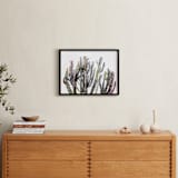 "Colorful Lines Cactus " - Art Print in Black and White by Katie Doherty - In a Room