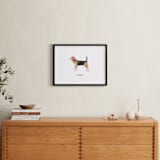 "Beagle" - Art Print in Light Brown by Megan Kelso - In a Room