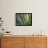 "Linear in Green" - Art Print in Cool Leaf Green by Carol Schiraldi - In a Room
