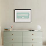 "Vintage Radio" - Personalized Art Print in Robin's Egg by Grace Kreinbrink - In a Room