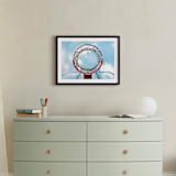 "Hoop Dreams" - Art Print in Punch Blue by Keely Norton Owendoff - In a Room