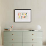 "Go Read a Book" - Art Print in Terra Cotta by Rachel K. Swanson - In a Room
