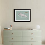 "Deep as the Sea" - Personalized Art Print in Aqua by Annada Hypes - In a Room