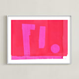 "Modern colors" - Art Print in Vibrant Red by Marta Crea - Framed