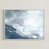 "Iron Sky" - Art Print in Iron grey/blue by Teodora Guererra - Framed