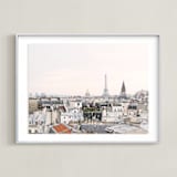 "French Dreams" - Art Print in Hazy Gray by Annie Montgomery - Framed