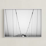 "through the fog" - Art Print in Carolina Steel by Oriana Koren - Framed