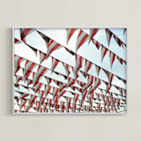 "Buntings" - Art Print in Carnival Red by KareneIsabelle - Framed