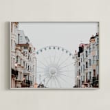 "Down the Street" - Art Print in Coastal Fog by Annie Montgomery - Framed