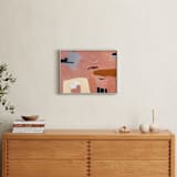 "HEMLOCK & HENNA" - Art Print in salmon by Keren Toledano - In a Room