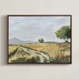 "Nature's Beauty" - Art Print in Moss Green by Lucrecia Caporale - Framed Canvas