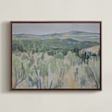 "Ramble" - Art Print in Grass by Alysia Quisenberry - Framed Canvas
