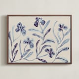 "Midnight Blossoms" - Art Print in Shadowed Lavender by Alisa Galitsyna - Framed Canvas