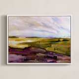 "Land View" - Art Print in Olive by Jen Florentine - Framed Canvas