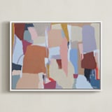 "Everything changes" - Art Print in gold orange by FERNANDA MARTINEZ - Framed Canvas