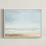 "Carefree" - Art Print in Aqua Blue by Amy Hall - Framed Canvas