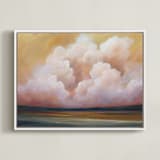 "Hope and Warmth" - Art Print in Honey Yellow by Mya Bessette - Framed Canvas