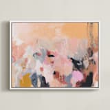 "With You" - Art Print in Beige by Svitlana Martynjuk - Framed Canvas
