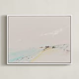 "Inky Beach" - Art Print in Ocean Spray by Eric Ransom - Framed Canvas