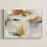 "First Glow" - Art Print in Amber by Nicoletta Savod - Framed Canvas