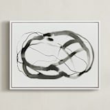 "Forward Inking" - Art Print in Charcoal by Melanie Severin - Framed Canvas