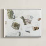 "Woolen" - Art Print in Olive by Jennifer Daily - Framed Canvas