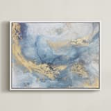 "Purity of Light" - Art Print in Clear Blue by Julia Contacessi - Framed Canvas