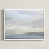"Clarity Found" - Art Print in Sky Blue by Amy Hall - Framed Canvas