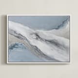"Muse" - Art Print in Soft Blue by Julia Contacessi - Framed Canvas