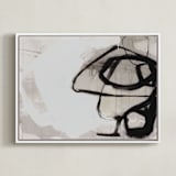 "Black Impact" - Art Print in Light Grey by Kirsta Benedetti - Framed Canvas
